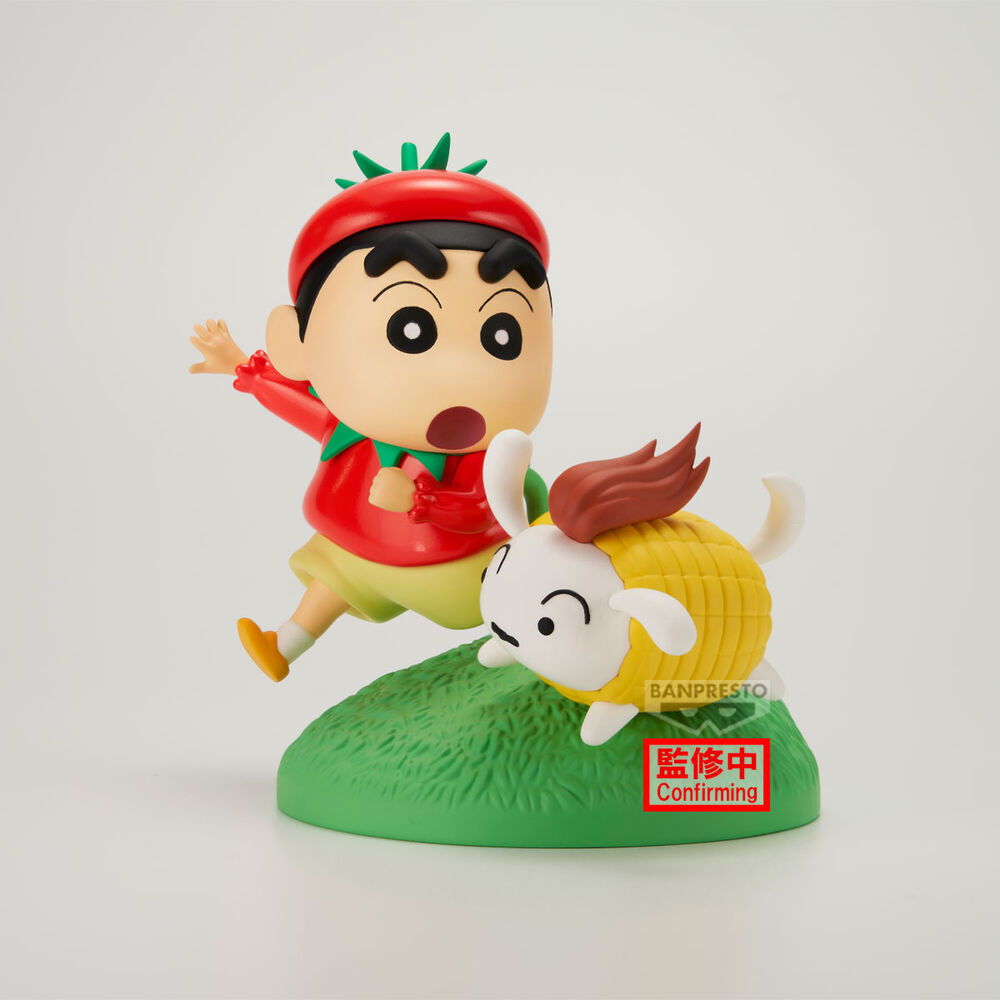 Crayon Shin Chan PVC Figure Shin Chan & Lucky Vegetable Costume 10 cm - AniMuchuu