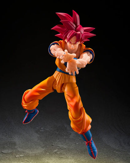 Dragon Ball Super S.H.Figuarts Action Figure SSG Son Goku: God Aura 15 cm - AniMuchuu