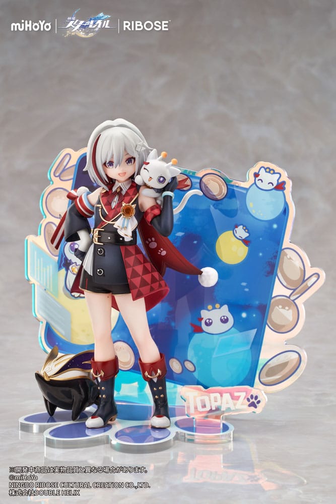 Honkai: Star Rail Rise Up Chibineko PVC Statue Topaz & Numby 18 cm