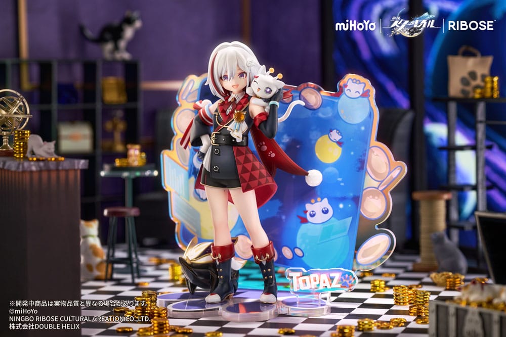 Honkai: Star Rail Rise Up Chibineko PVC Statue Topaz & Numby 18 cm