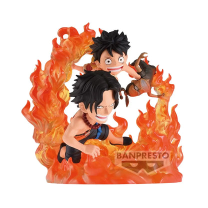 One Piece WCF Log Stories PVC Figure Luffy & Ace: Marineford 10 cm - AniMuchuu