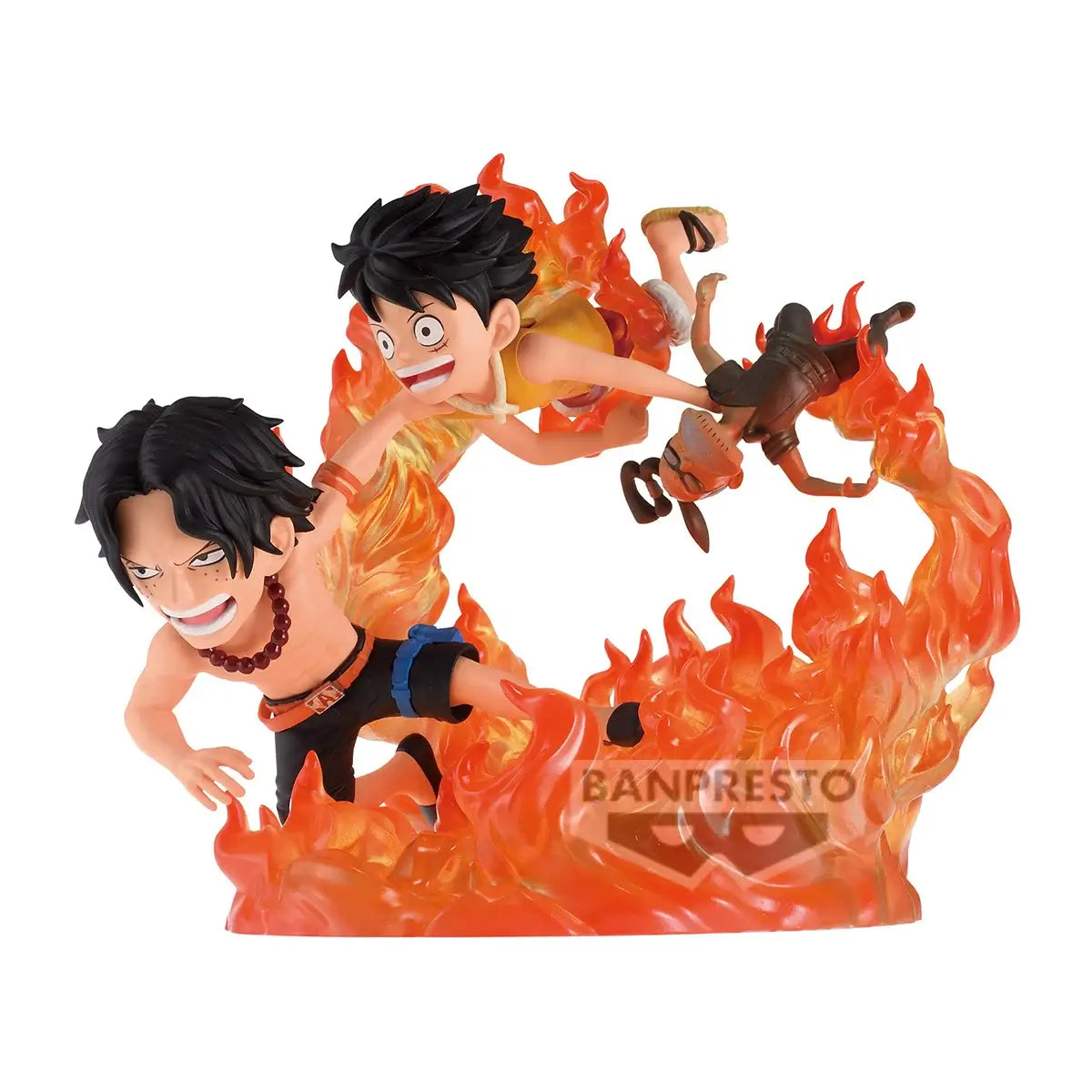 One Piece WCF Log Stories PVC Figure Luffy & Ace: Marineford 10 cm - AniMuchuu