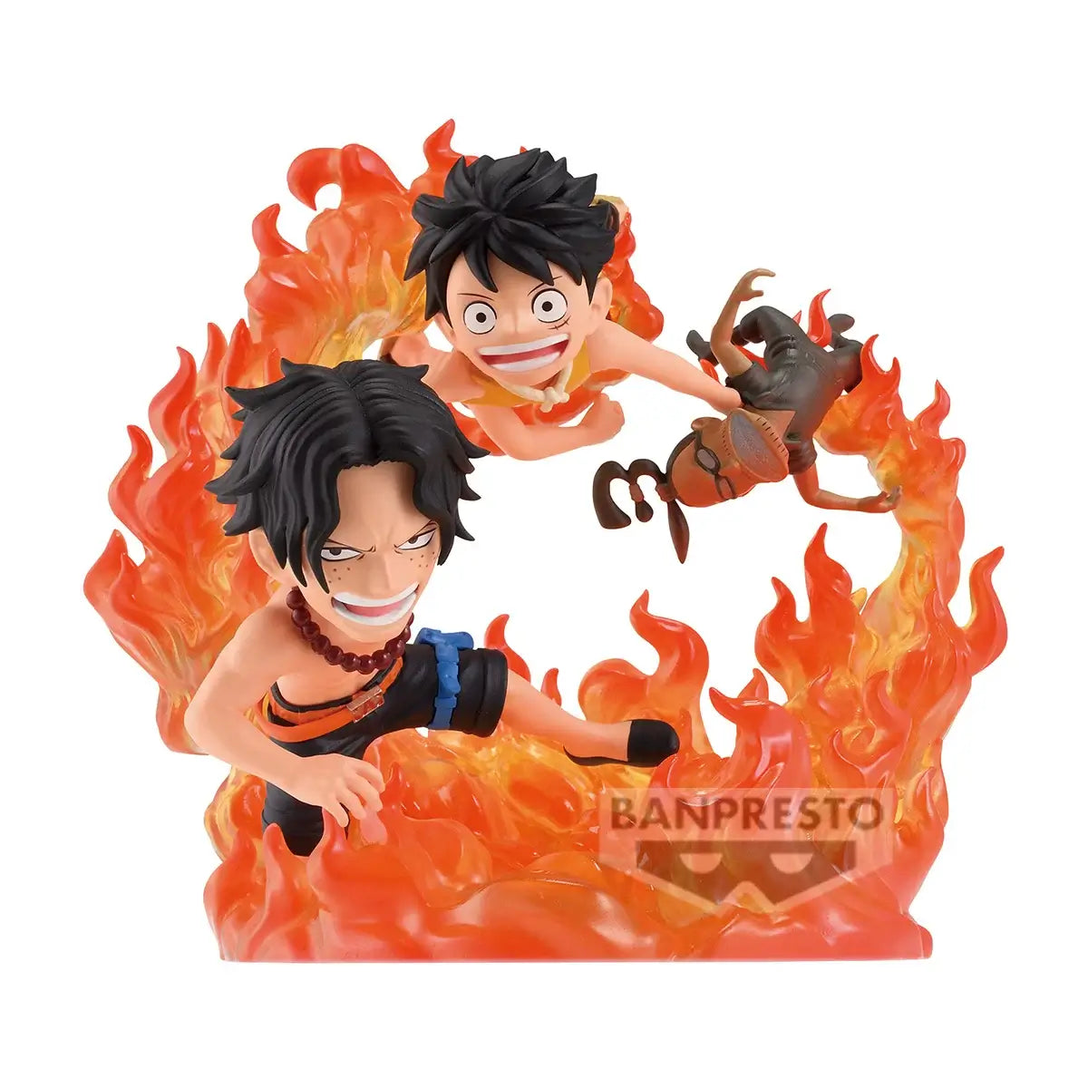 One Piece WCF Log Stories PVC Figure Luffy & Ace: Marineford 10 cm - AniMuchuu