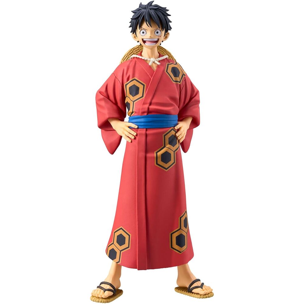 One Piece DXF - Grandline Series PVC Statue Monkey D. Luffy: Wanokani Yukata 16 cm - AniMuchuu
