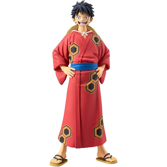 One Piece DXF - Grandline Series PVC Statue Monkey D. Luffy: Wanokani Yukata 16 cm - AniMuchuu