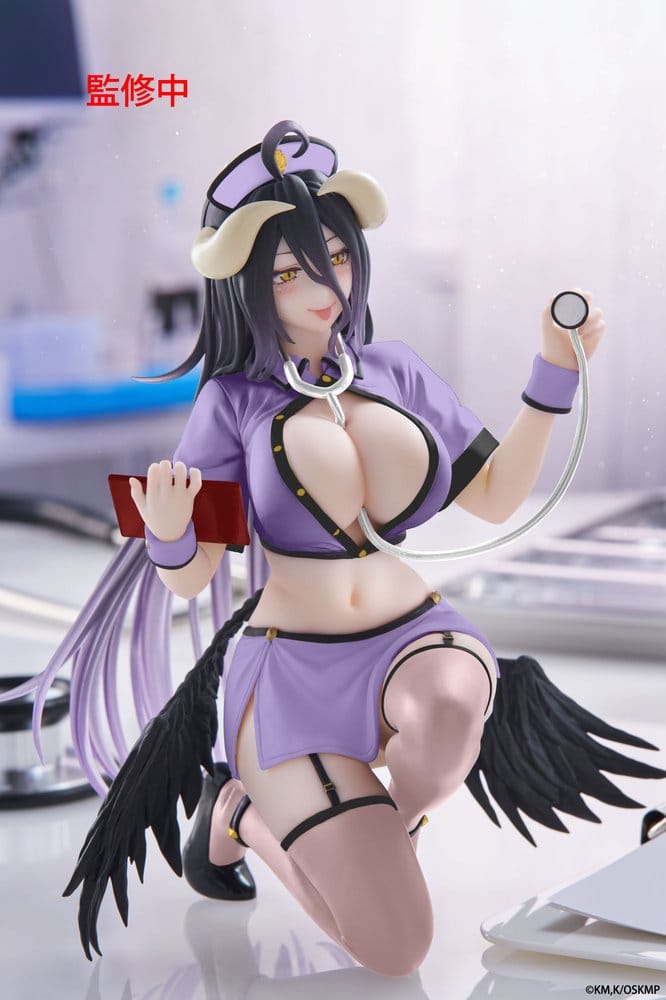 Overlord Desktop Cute PVC Figure Albedo: Nurse 13 cm - AniMuchuu
