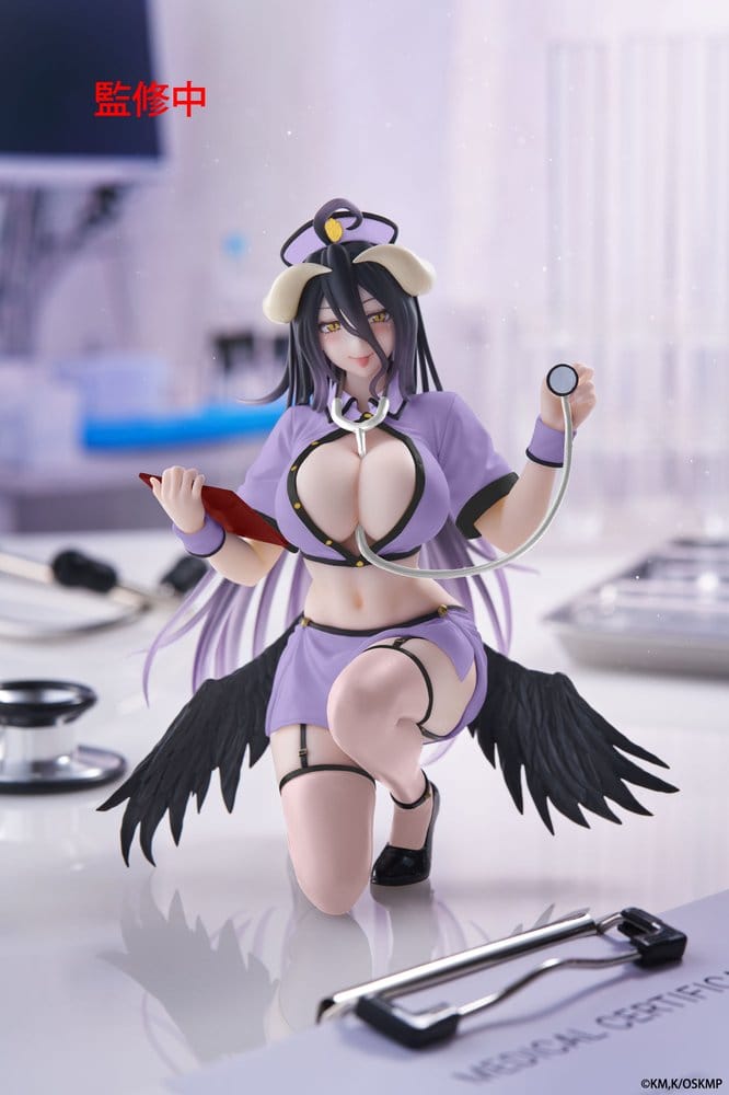 Overlord Desktop Cute PVC Figure Albedo: Nurse 13 cm - AniMuchuu
