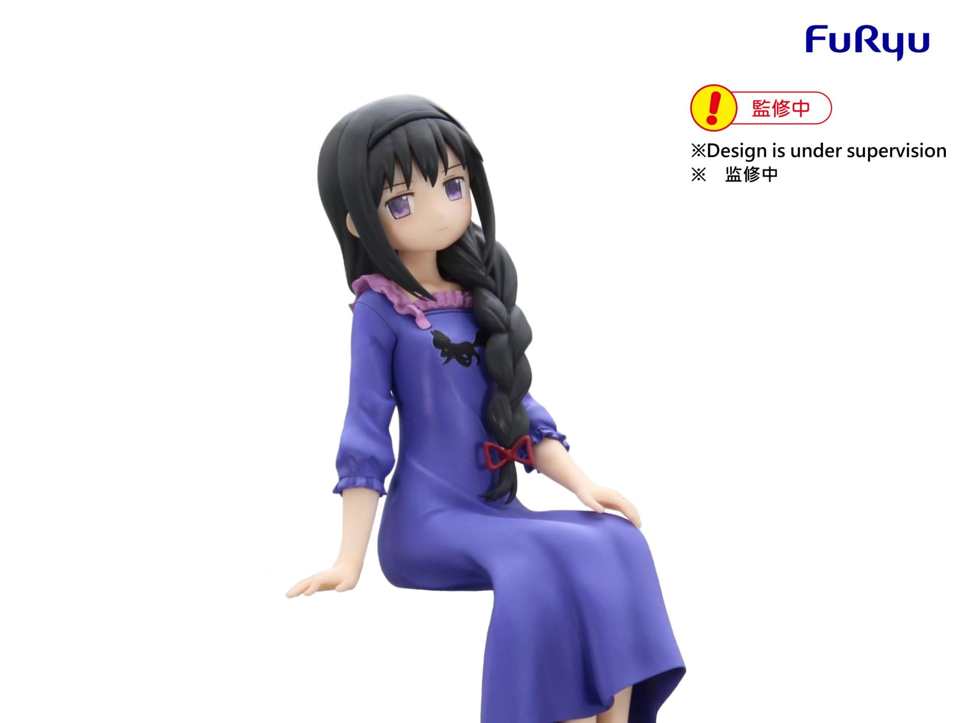 Puella Magi Madoka Magica Noodle Stopper PVC Statue Homura Akemi 15 cm - AniMuchuu