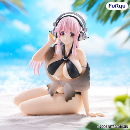Super Sonico: Swimsuit Black Color Noodle Stopper PVC Figure 10 cm - AniMuchuu