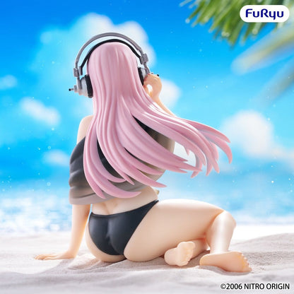 Super Sonico: Swimsuit Black Color Noodle Stopper PVC Figure 10 cm - AniMuchuu