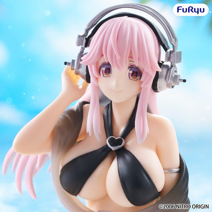 Super Sonico: Swimsuit Black Color Noodle Stopper PVC Figure 10 cm - AniMuchuu