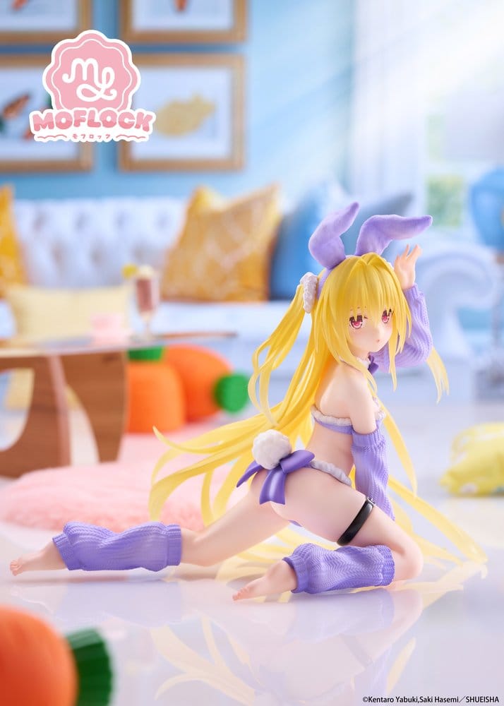 To Love-Ru Darkness Moflock PVC Figure Konjiki no Yami: Fluffy Bunny 13 cm - AniMuchuu