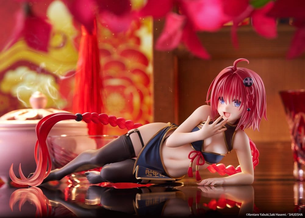 To Love-Ru Darkness Desktop Cute PVC Figure Mea Kurosaki: Chinese Dress 13 cm - AniMuchuu