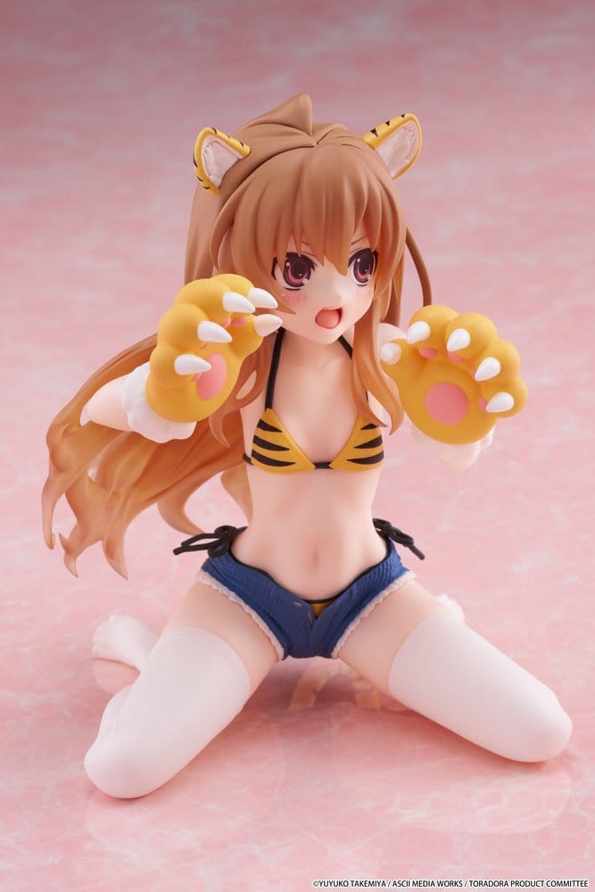 Toradora! Desktop Cute PVC Figure Taiga Aisaka: Tiger Costume Ver. 13 cm - AniMuchuu