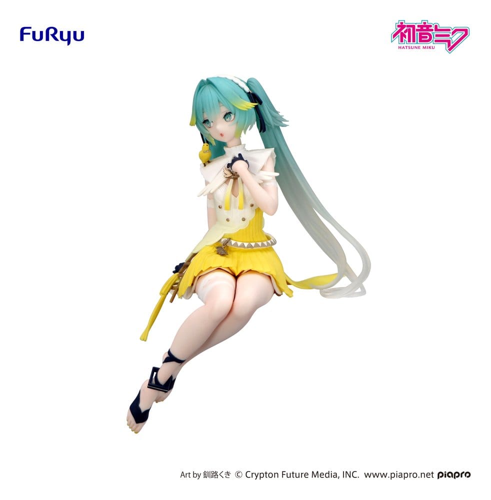 Vocaloid Noodle Stopper PVC Statue Hatsune Miku: Canary Bird Ver. 14 cm - AniMuchuu