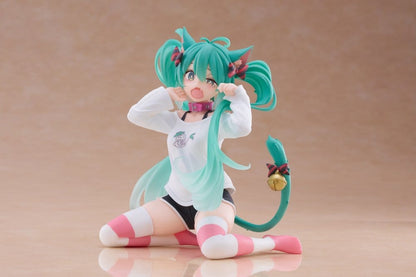 Vocaloid PVC Statue Desktop Cute Figure Hatsune Miku Cat Ear 13 cm - AniMuchuu