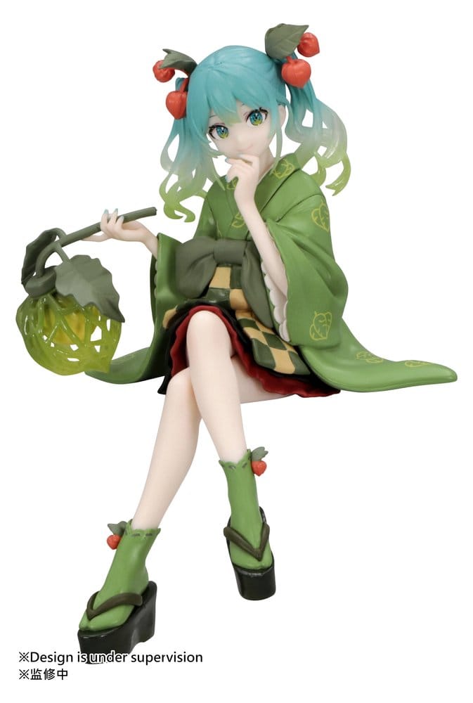 Hatsune Miku Noodle Stopper PVC Statue Flower Fairy Winter Cherry Green 15 cm - AniMuchuu