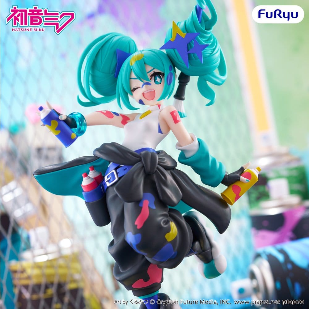Hatsune Miku Muchute PVC Statue Miku Paint Girl Another Color 23 cm - AniMuchuu