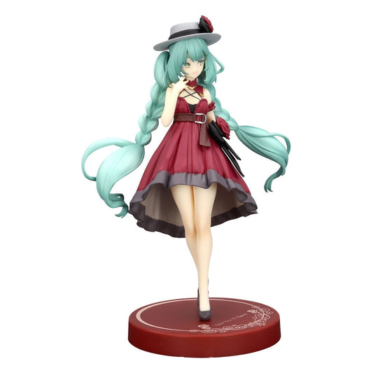 Vocaloid Trio-Try-iT PVC Statue Hatsune Miku Outing Dress Red 19 cm
