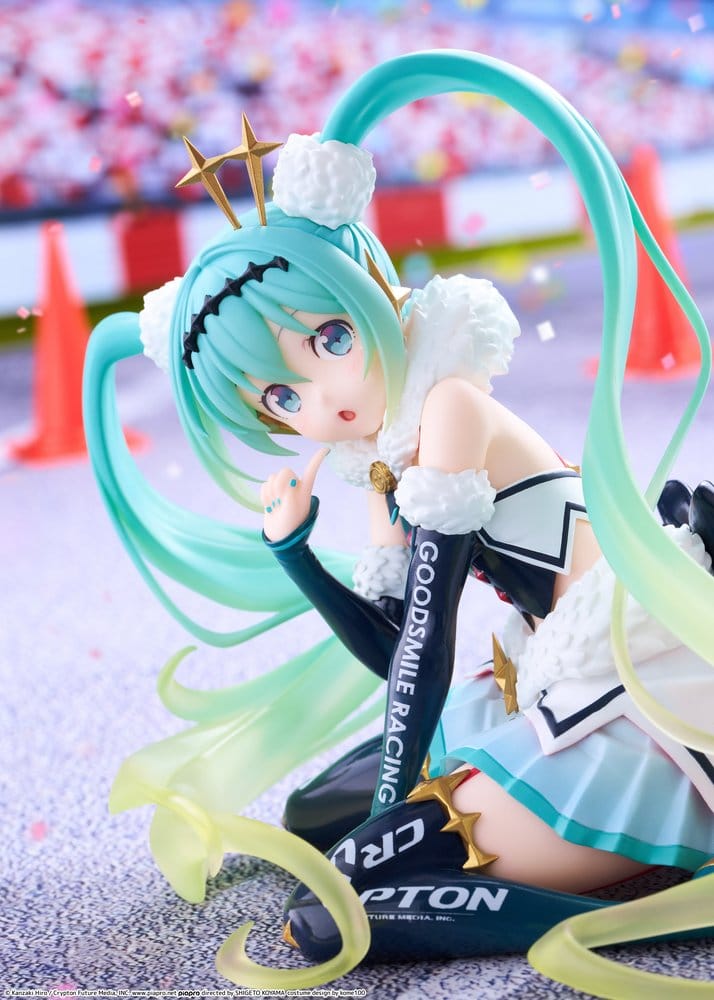 Hatsune Miku Taito Kuji PVC Figure Racing Miku 2018 Ver. Round 8 13 cm - AniMuchuu