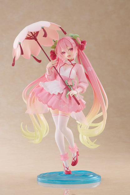 Hatsune Miku AMP PVC Statue Newley Written Sakura Miku 21 cm