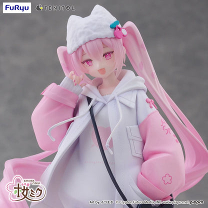 Vocaloid Tenitol PVC Statue Sakura Miku Cool style [petit] 19 cm - AniMuchuu