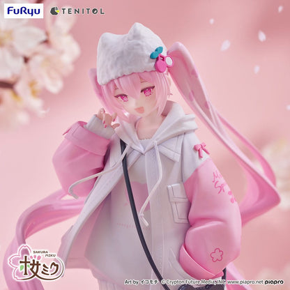 Vocaloid Tenitol PVC Statue Sakura Miku Cool style [petit] 19 cm - AniMuchuu