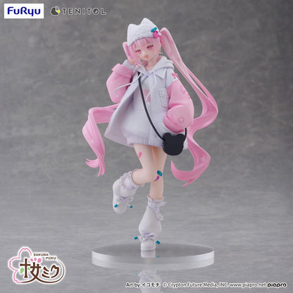 Vocaloid Tenitol PVC Statue Sakura Miku Cool style [petit] 19 cm - AniMuchuu