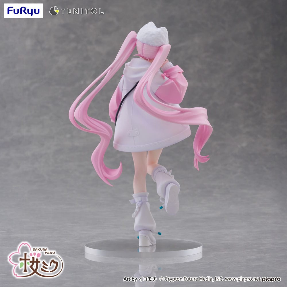 Vocaloid Tenitol PVC Statue Sakura Miku Cool style [petit] 19 cm - AniMuchuu